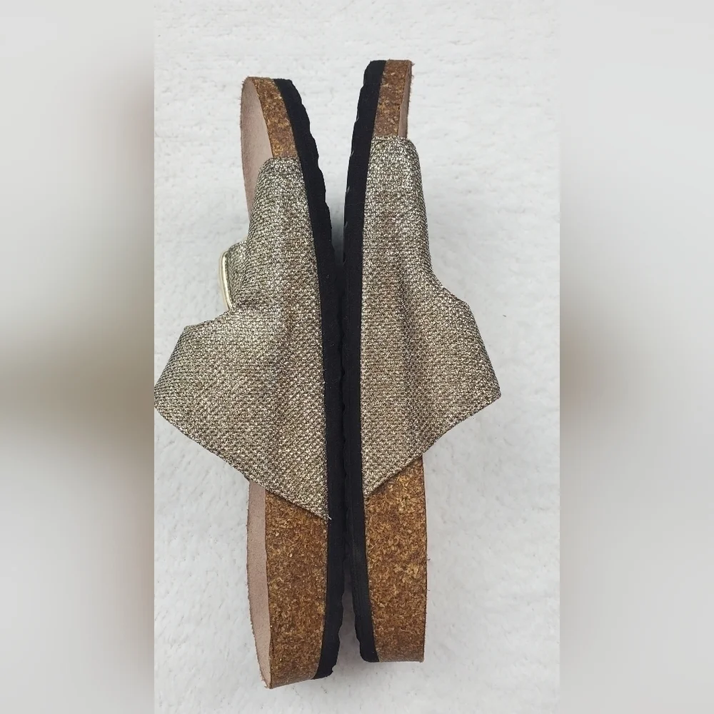 Sparkly Gold  Sonoma Women's slides footbed Size8.5‎ M